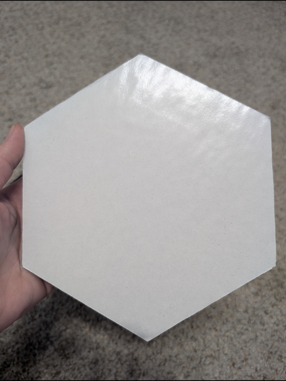 7 Piece Adhesive Black Hexagonal Felt Board/Tiles - Picture 2 of 5